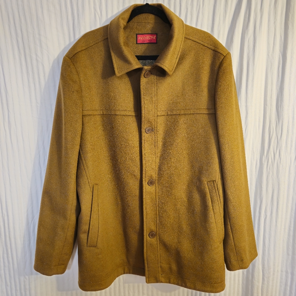 MANTONI Milan Italy Men's‎ Tan Wool/Cashmere/polyester Blend Jacket